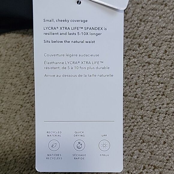 Athleta Blue Freestyle Camo Cheeky Swimsuit Bikini Bottom - Size Medium - Picture 6 of 14